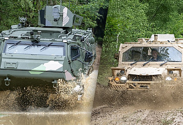Patria 6x6, AMV XP 8x8 a Flyer 72 HD na Bahnech 2026