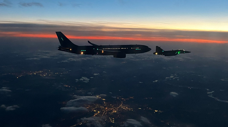 Foto: 211. letka zahájila jako první operační jednotka s Gripeny noční tankování (ilustrační foto) | 211. taktická letka
