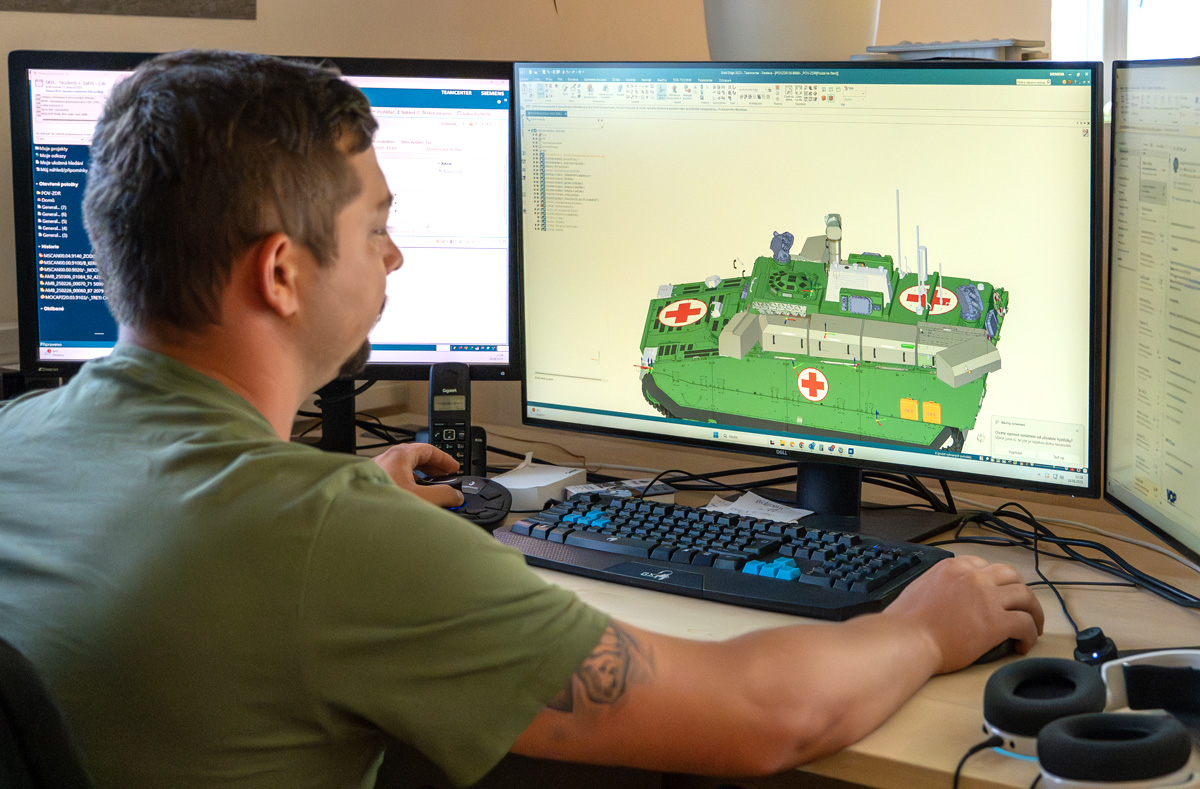 Foto: V budově výzkumu a vývoje se aktuálně zaměřují zejména na projekt CV90 pro Armádu ČR | Michal Pivoňka / CZ DEFENCE