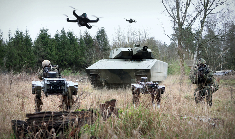 Foto: Tempo implementace robotiky (a umělé inteligence) do armád NATO bylo do nedávna velmi konzervativní, nicméně zhoršení bezpečnostní situace ve světě si vynutilo jeho výraznou akceleraci. | Rheinmetall