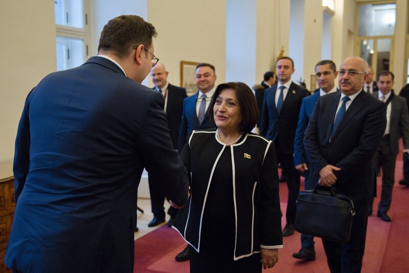 Foto: Ministr zahraničí se Sahibou Gafarovou hovořil jsme nejen o důležitosti spojenectví mezi oběma zeměmi, ale i o možnostech spolupráce v oblastech energetiky a infrastruktury a o možnostech dosáhnout míru v regionu. | Ministerstvo zahraničí ČR