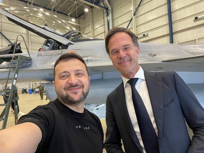 zelenskyj rutte a f-16