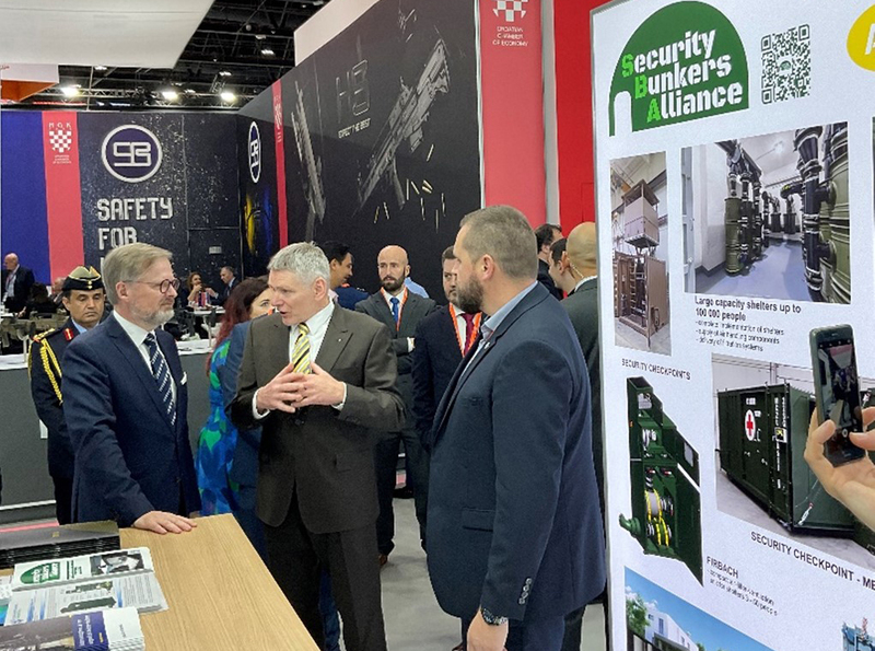 Foto: Na výstavě IDEX 2023 jako člen Security Bunkers Alliance | Vzduchotechnik s.r.o.