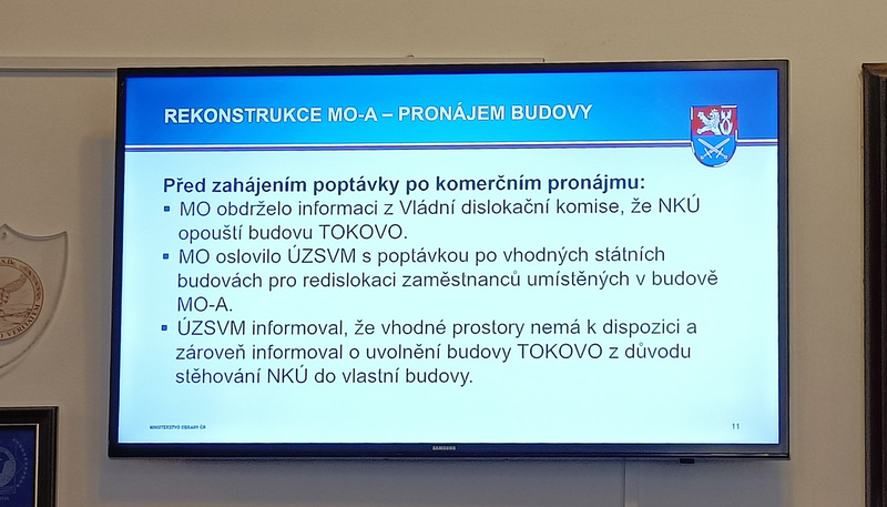 Foto: Výbor se také zabýval informacemi kolem případného pronájmu v budově Tokovo | Jan Zilvar / CZ DEFENCE