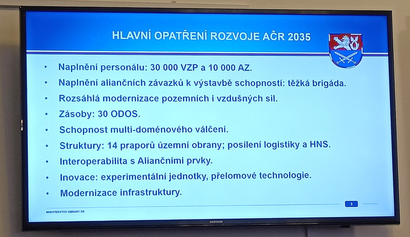 Foto: Hlavní opatření rozvoje AČR 2035 | Jan Zilvar / CZ DEFENCE