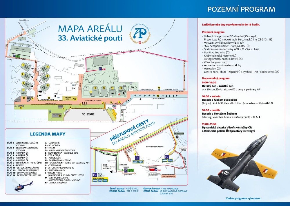 Foto: Mapa Aviatické pouti | Aviatická pouť