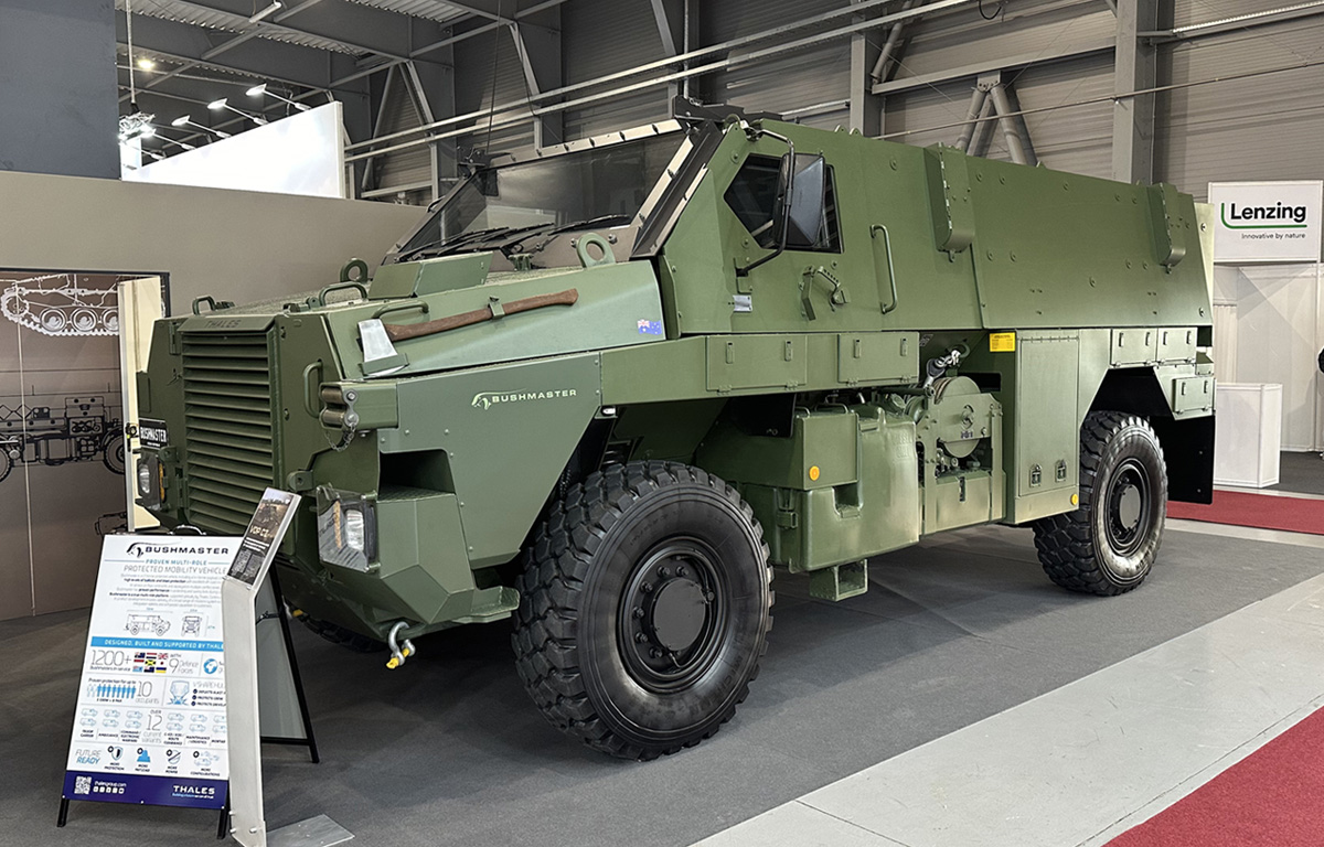 Foto: Obrněné vozidlo Bushmaster na veletrhu Future Forces Forum 2024 | Michal Pivoňka / CZ DEFENCE