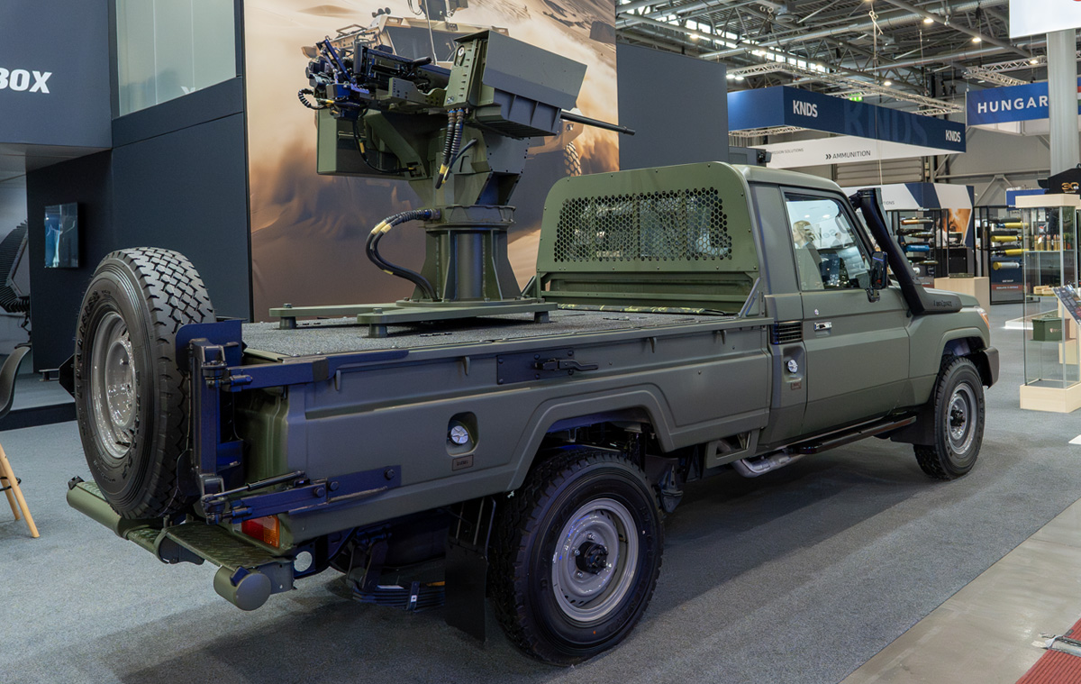 Foto: Zbraňová stanice Guardian 1.5 s 12,7mm kulometem M2HB na systému Hector | Michal Pivoňka / CZ DEFENCE